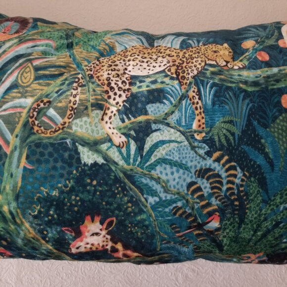 Target Velvet Jungle Theme Body  Pillow 36" Giraffe Cougar Leopard Monkey Sloth - Picture 6 of 16